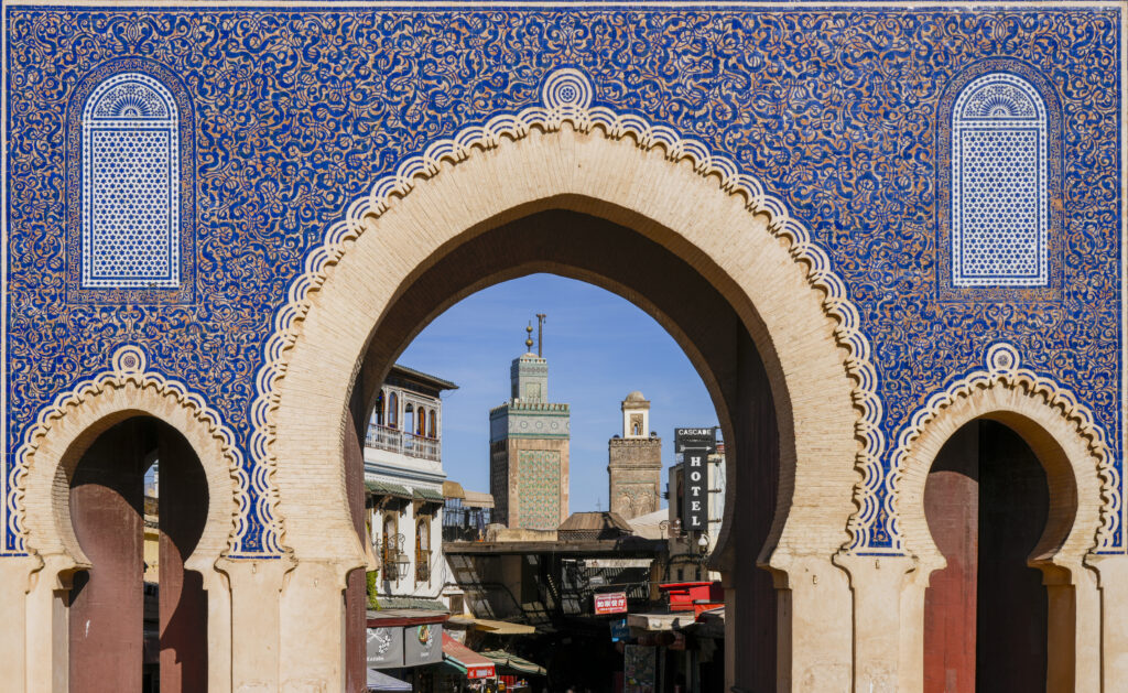 Bab Bou Jeloud gate and the medina of Fez, Morocco