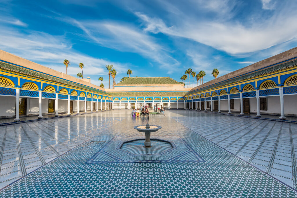 Courtyard of the Bahia Palace in Marrakesh, Morocco