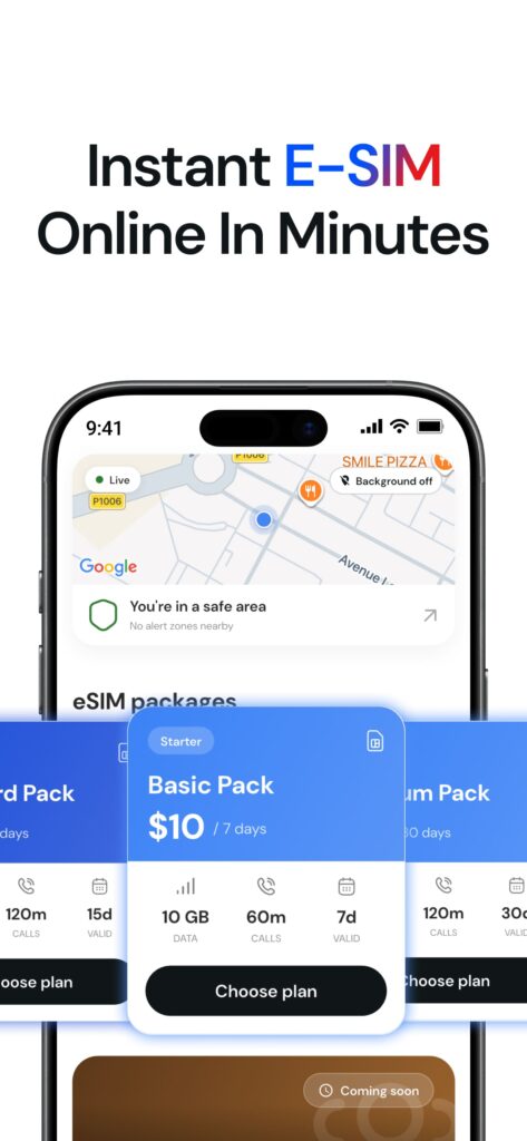 StaySafe app - buy an instant Morocco eSIM online in minutes