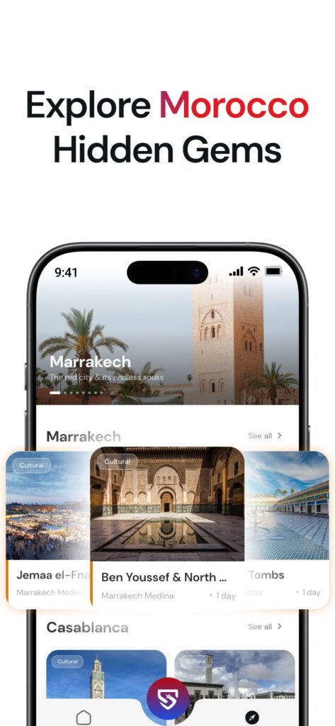 StaySafe app - explore Morocco hidden gems and city guides