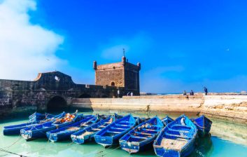 Historic Skala ramparts and cannons overlooking the Atlantic in Essaouira